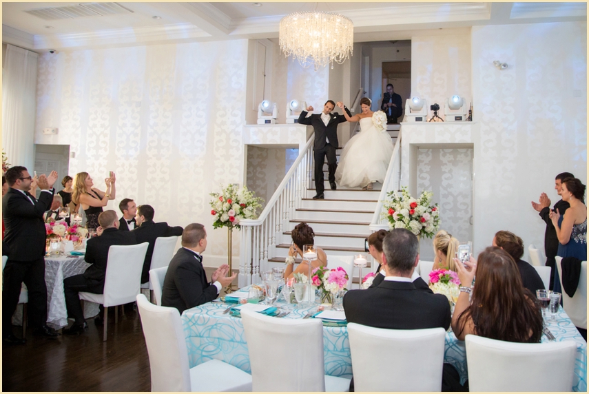 Bride And Groom In Belle Mer Newport Grand Entrance