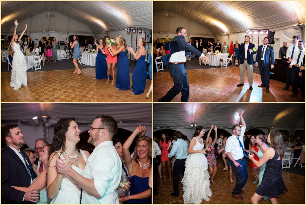 Tented Boston Harbor Wedding Reception 