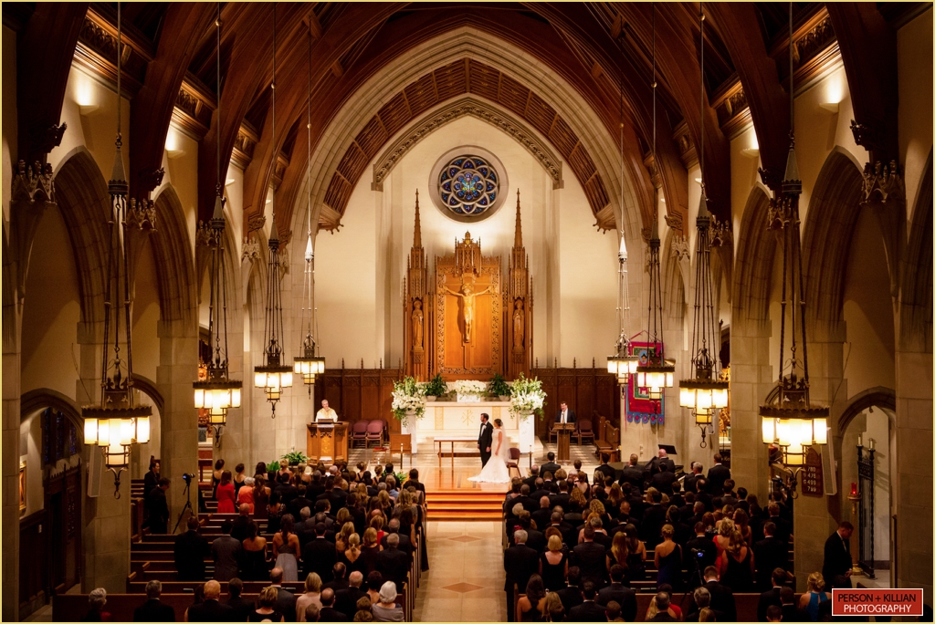 Boston College Wedding Ceremony of Lauren and John with Rafanelli Events