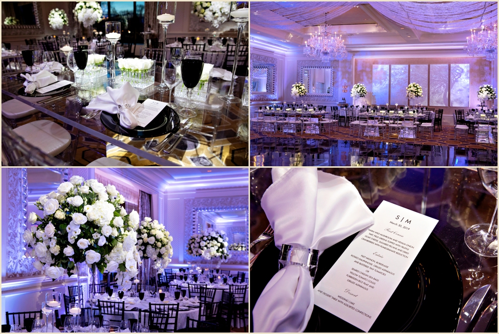 Four Seasons Hotel Boston Wedding Black White Silver