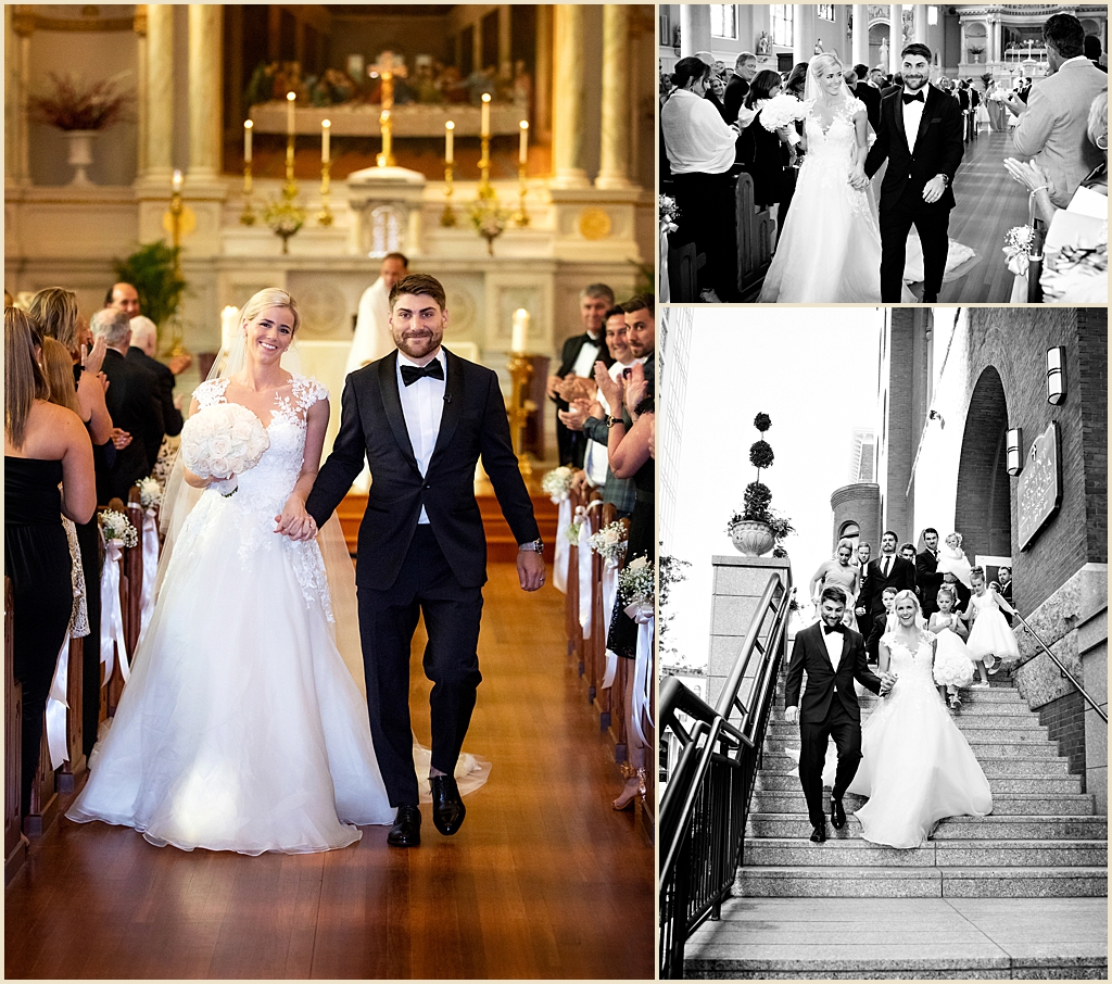 Boston summer wedding ceremony St Cecilia 