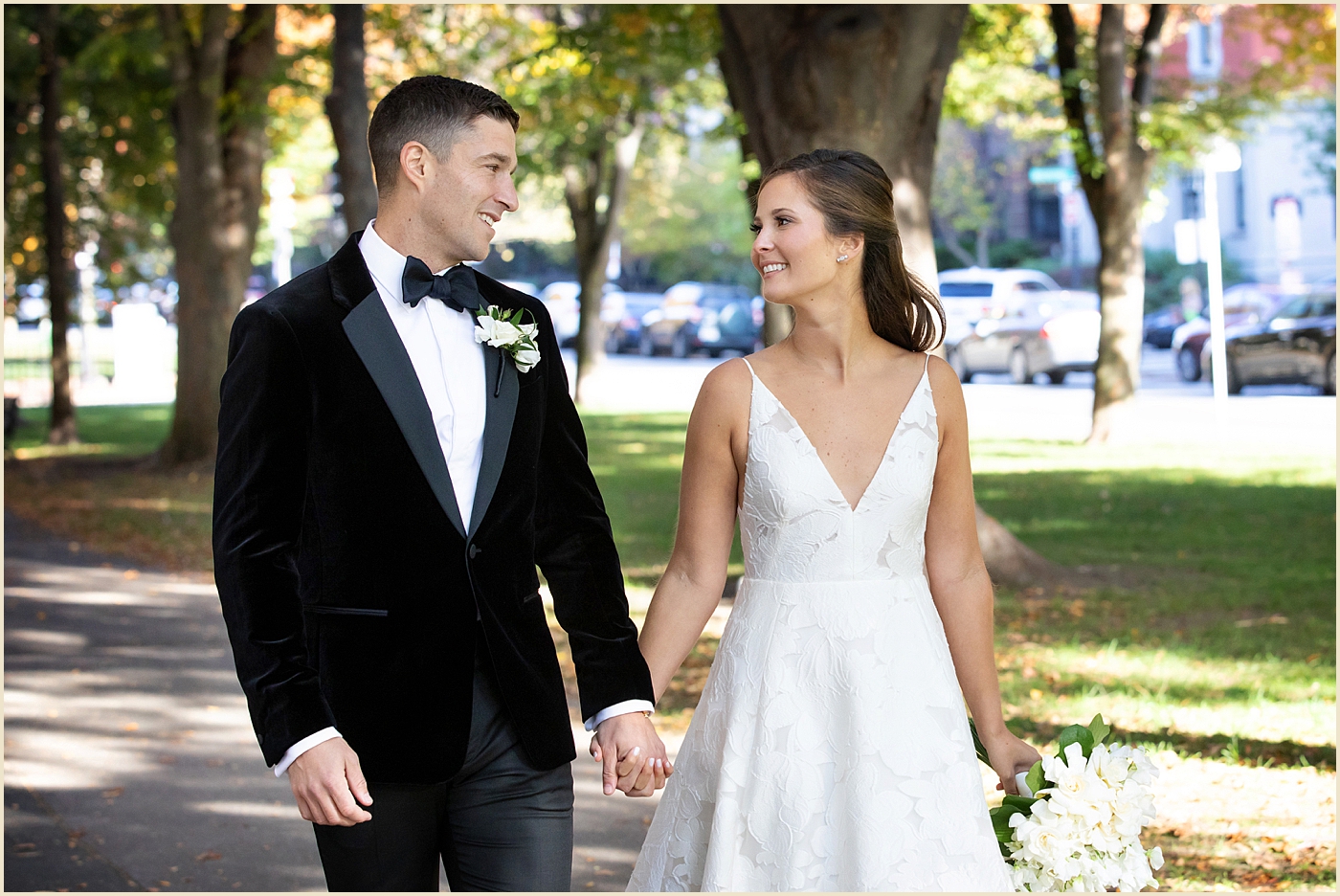 Comm Ave Boston Fall Wedding 